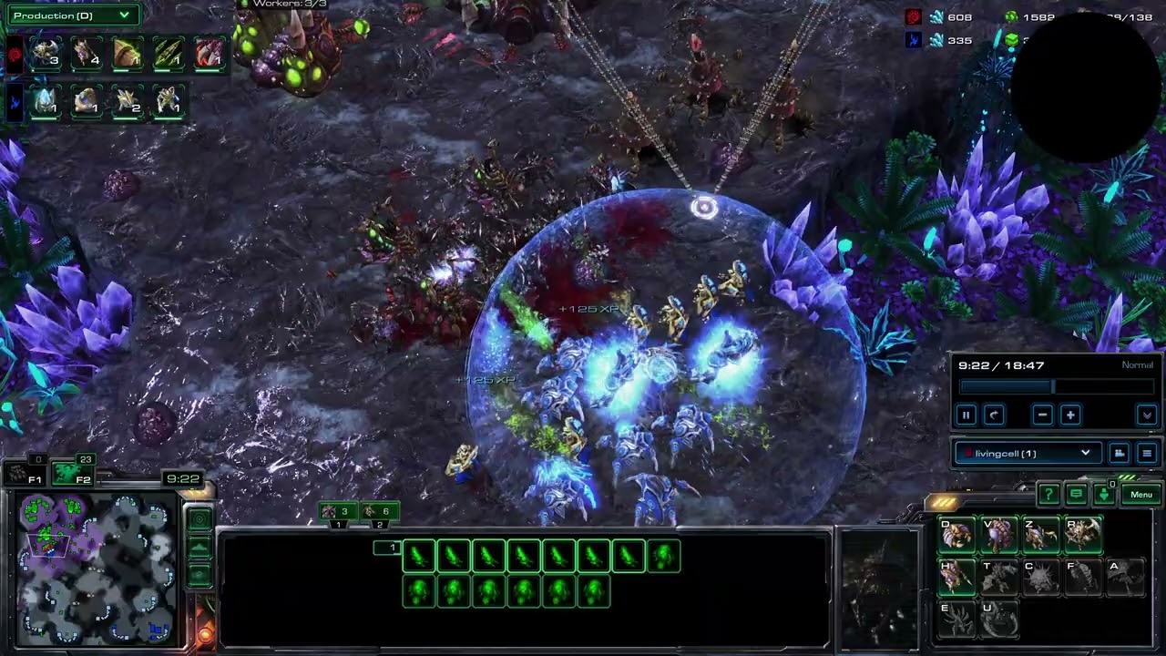 StarCraft II Zerg vs Protoss (A.I. Elite) ASUS TUF A14 Recording Test