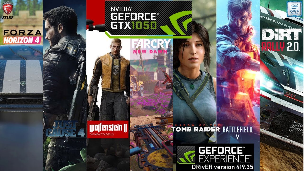 GTX 1050 4GB 7 Games Performance Test 1080p in 2019 | Nvidia Driver version 419.35 | MSI GF63 8RC
