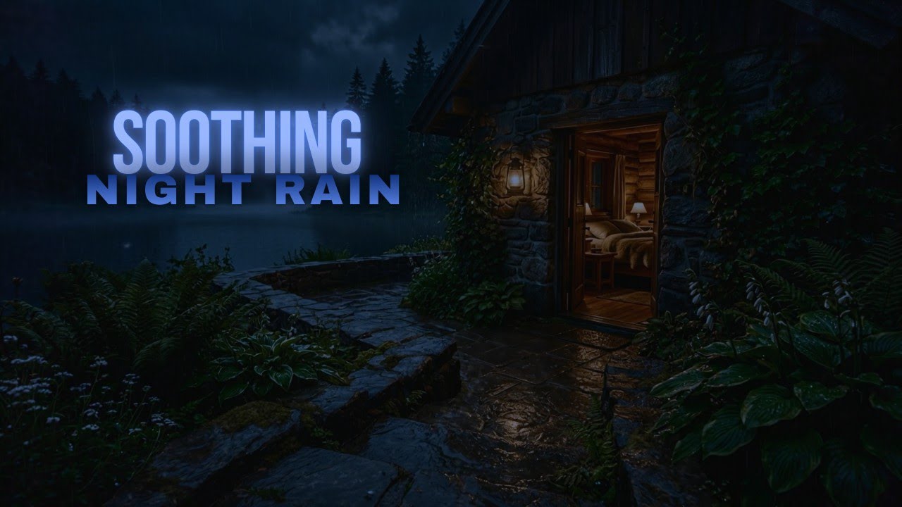 (No Thunder) FALL ASLEEP FAST🌙 Soothing Midnight Rain Ambience for Sleep Better, Relax, Study