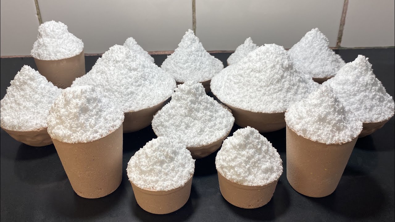 ASMR Baking Soda Crush | Baking Soda Very Satisfying video | ASMR |Snow Mountain 🏔️ & chocolate cup 