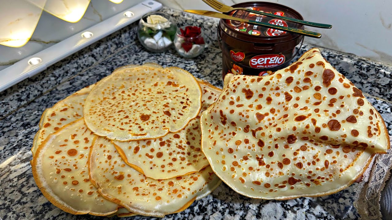 كريب حلو بمكونات اقتصادية ناجح 100% سجلوه عندكم لرمضان 😋crêpes sucrées facile 