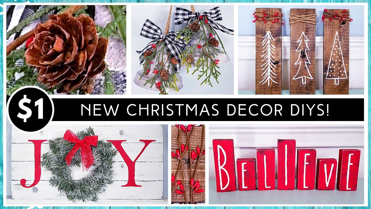 4 NEW DOLLAR TREE CHRISTMAS DIYS | High End Look | Wood & Dollar Tree Home Decor | Friend Friday Hop