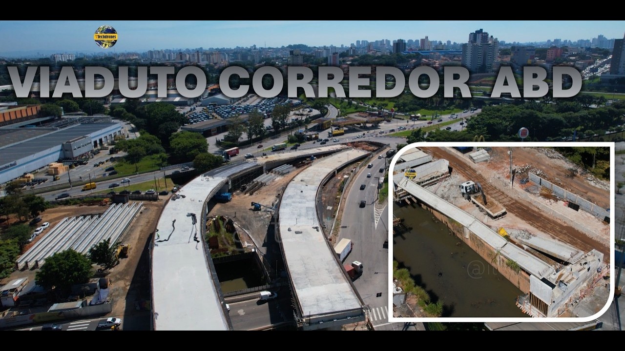 OBRAS NOVO VIADUTO CORREDOR ABD AVANÇOU MAS TEVE UM ACIDENTE ONDE 2 PESSOAS SE FERIRAM NO OCORRIDO