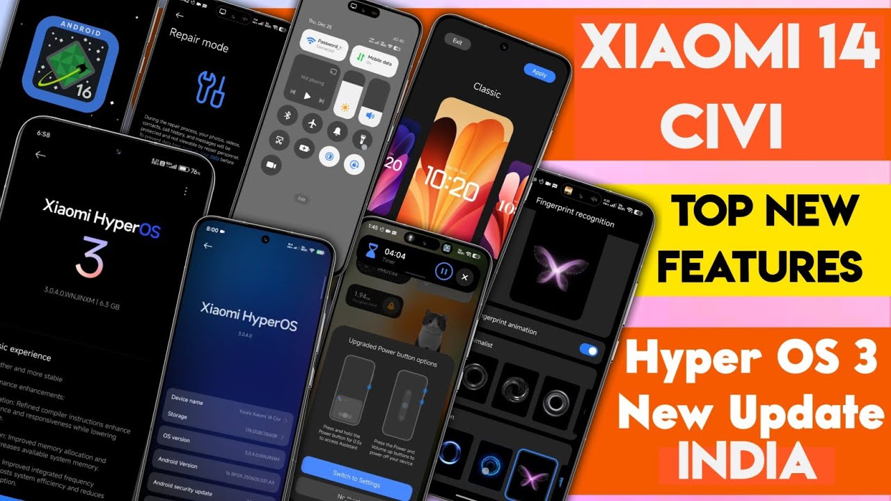 Xiaomi 14 Civi HyperOS 3 Update Rollout | Xiaomi 14 Civi HyperOS 3 Top New Features | HyperOS 3 Civi