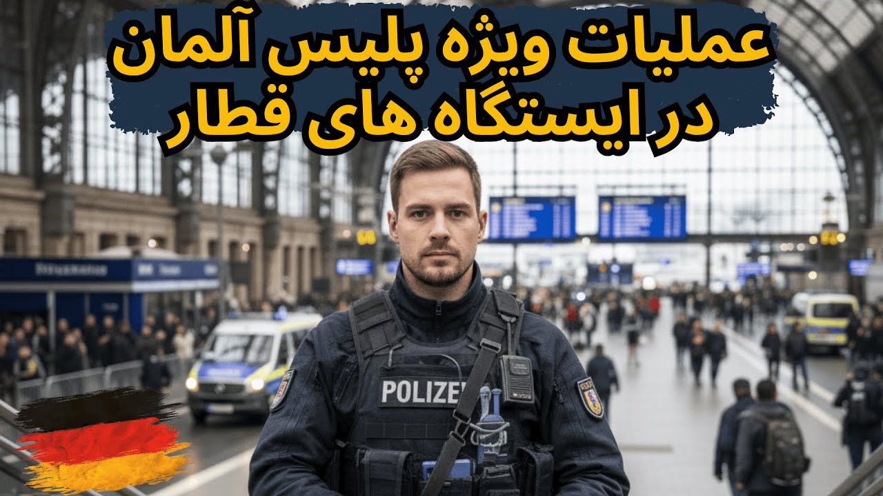 Polizeiaktion an Bahnhöfen | عملیات ویژه پلیس آلمان