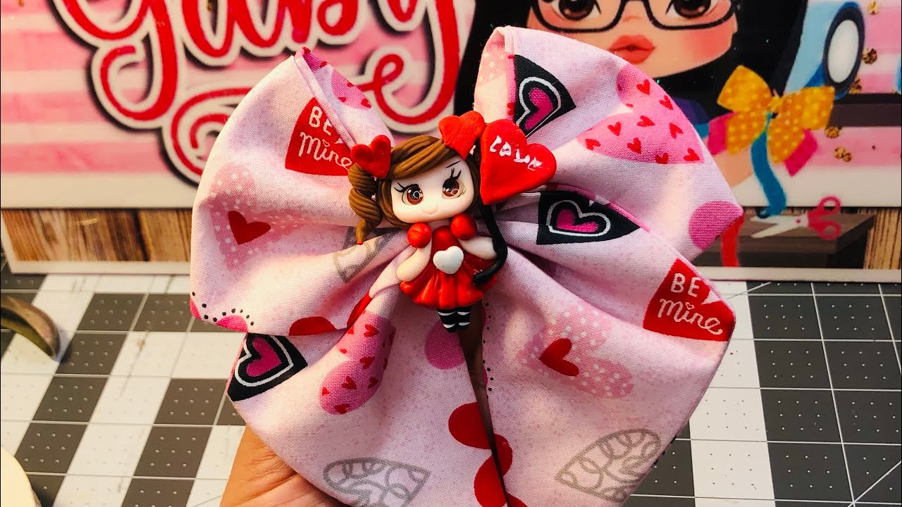 Moño de tela / Fabric Bow / Moño San Valentín