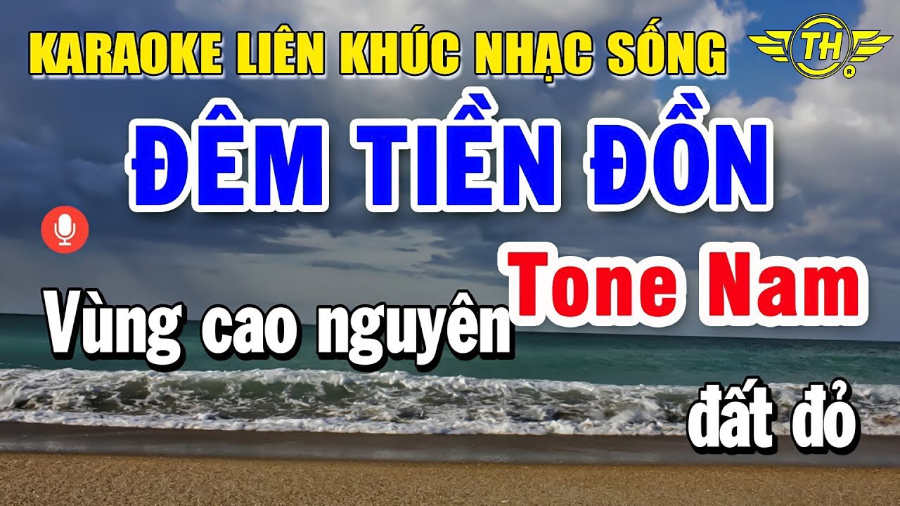 Karaoke Li&ecirc;n Kh&uacute;c Nhạc Trữ T&igrave;nh Tone Nam | Chọn Lọc Nhạc V&agrave;ng Bolero Dễ H&aacute;t - Đ&ecirc;m TIền Đồn