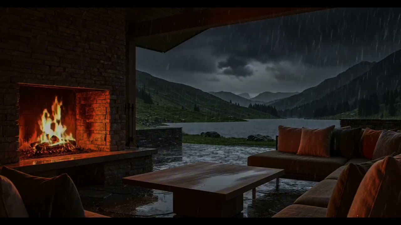 🌧️ Deep Sleep Rain Sounds | Cozy Fireplace ASMR for Relaxation