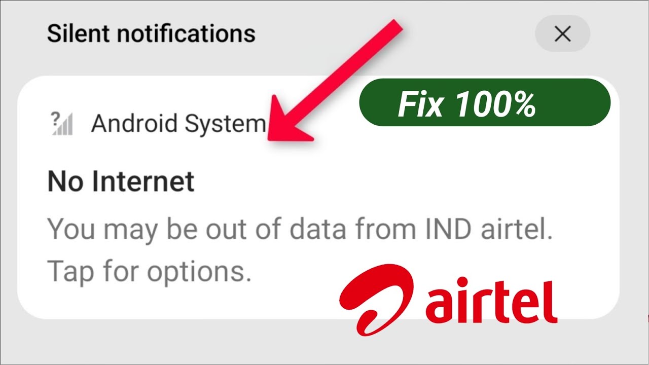 no internet you may be out of data from airtel | No Internet You May Be Out Of Data From IND Airtel