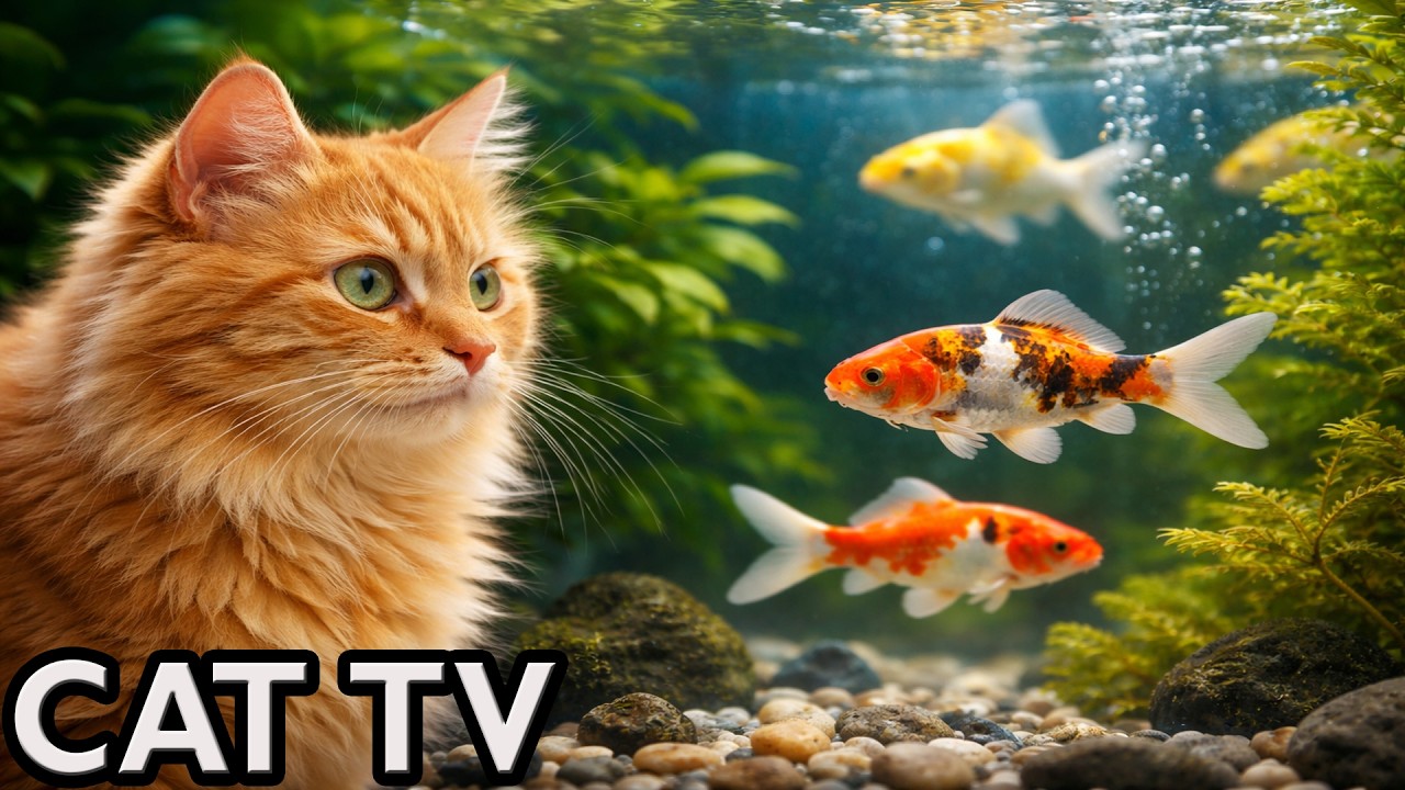 🔴 LIVE Cat TV – Videos for Cats to Watch 🐟 Relaxing Aquarium for Cats (4K No Music)