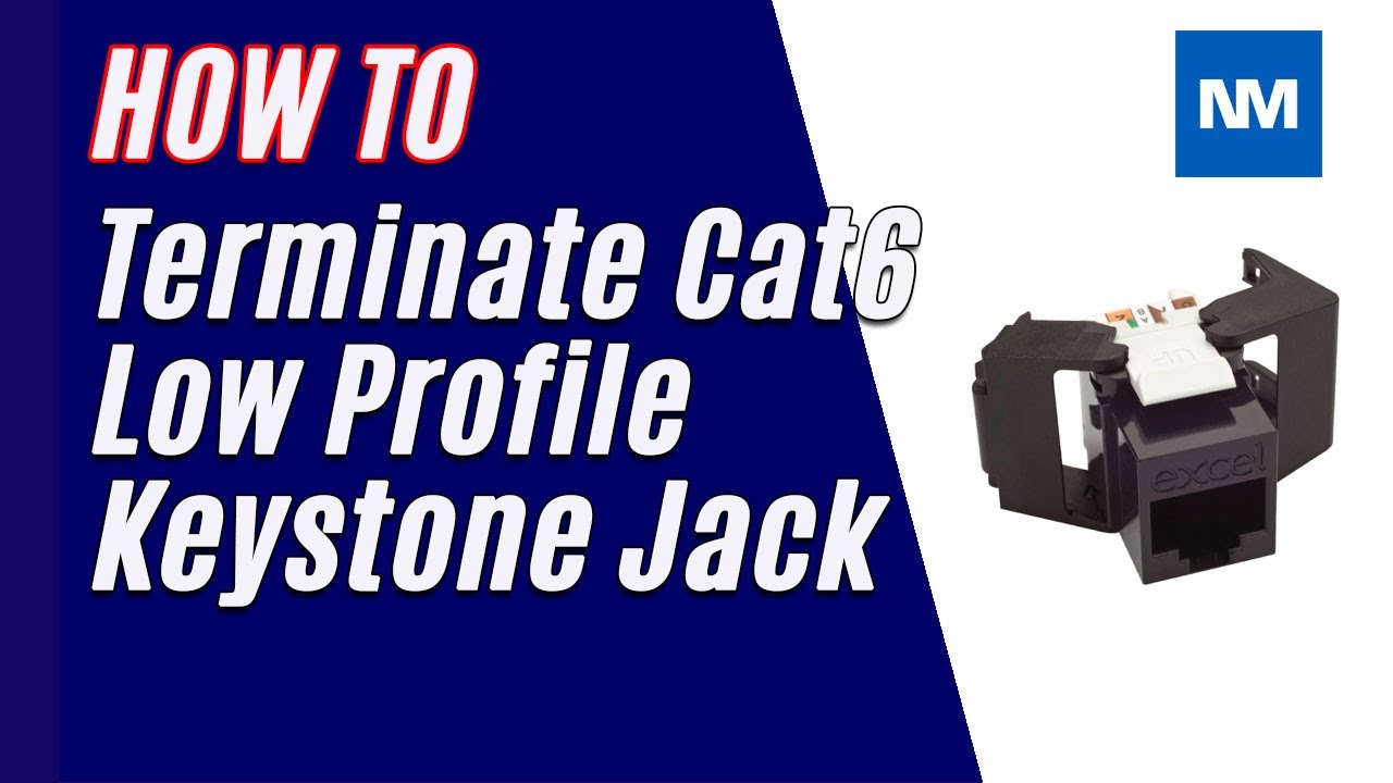 How To Terminate a Cat6 UTP Unscreened Low Profile Toolless Keystone Jack