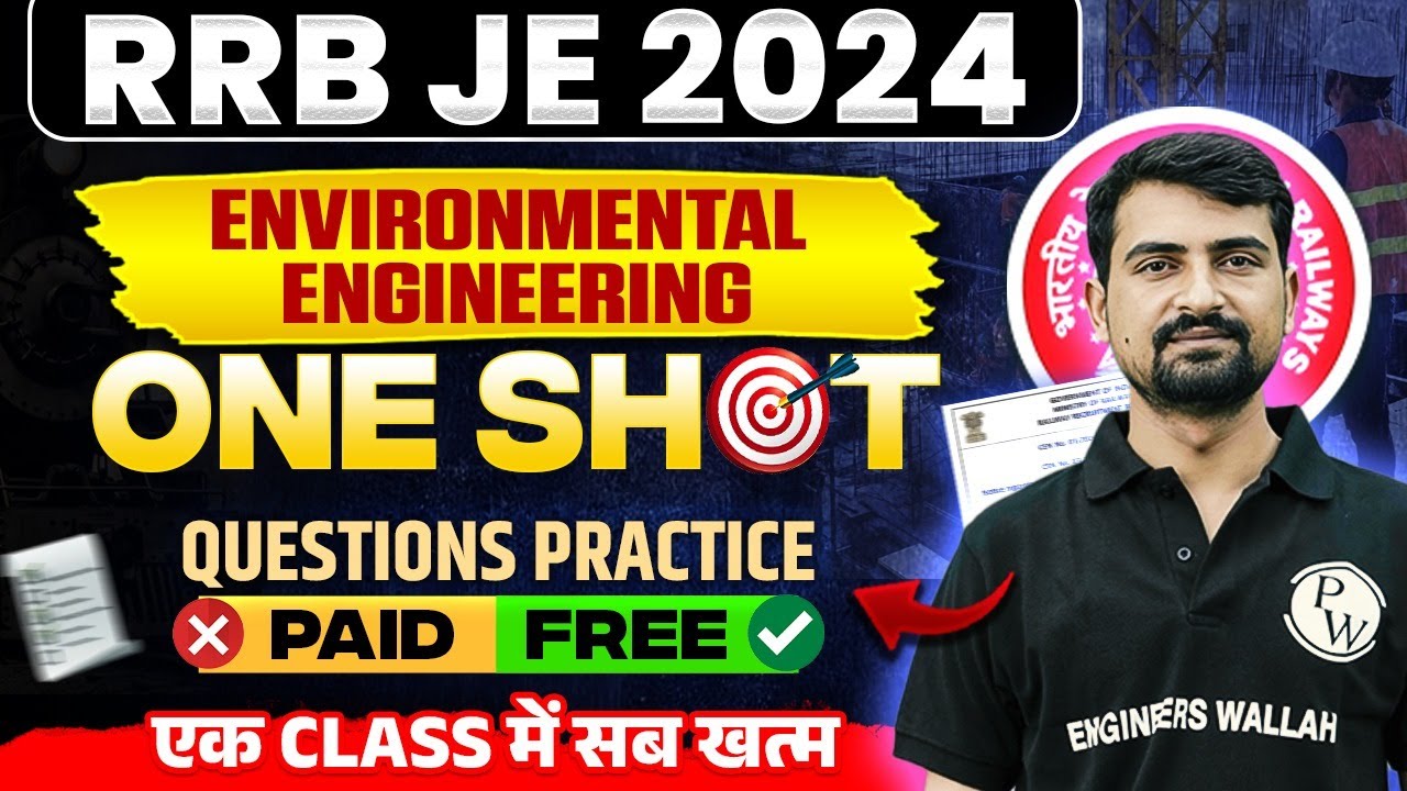 Environmental Engineering In ONE SHOT Questions Practice | RRB JE Civil Engineering Classes