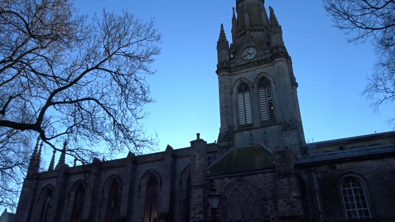 Bells ringing at St Nicholas Church, Aberdeen before Sunday service