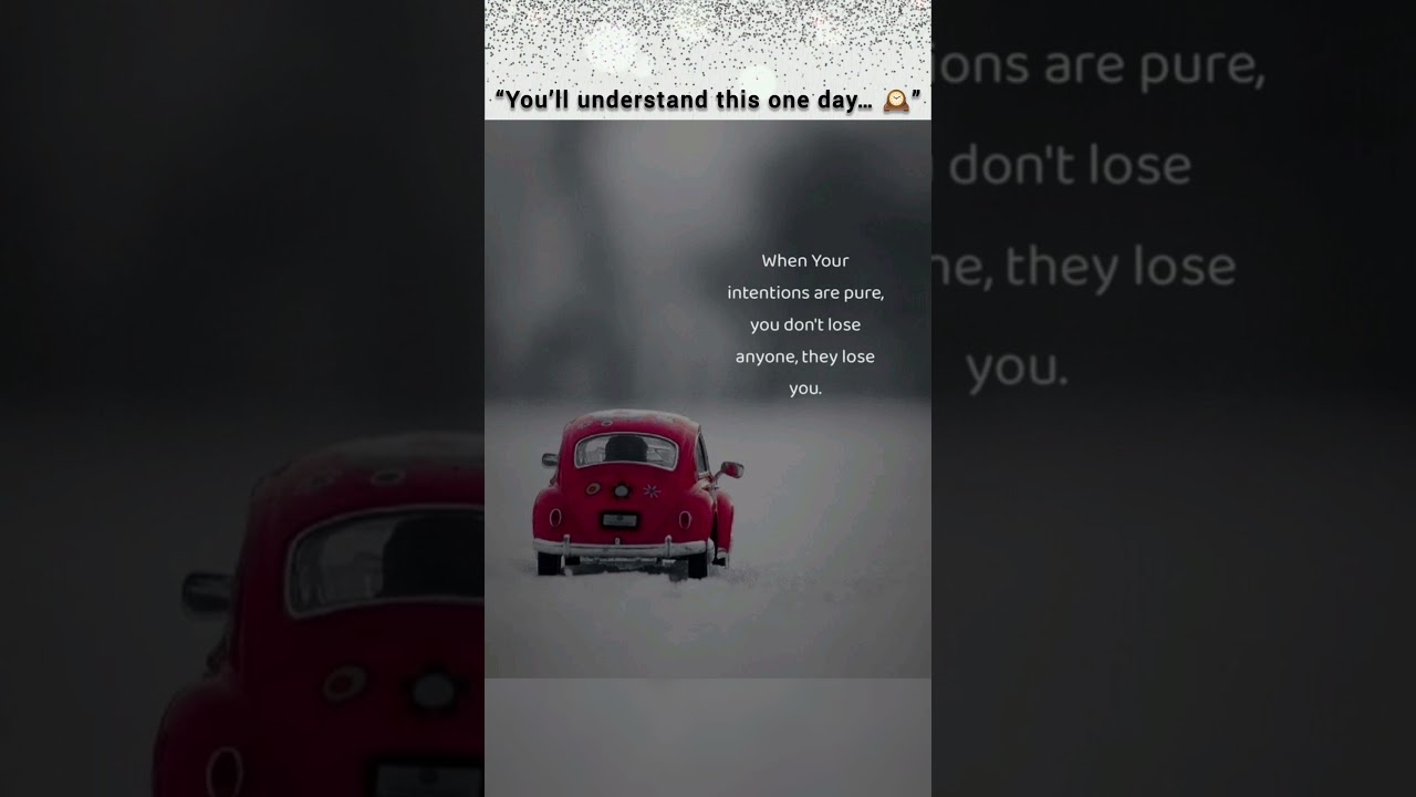 Stay real, even when they walk away.Your intentions will always protect you 🤍✨