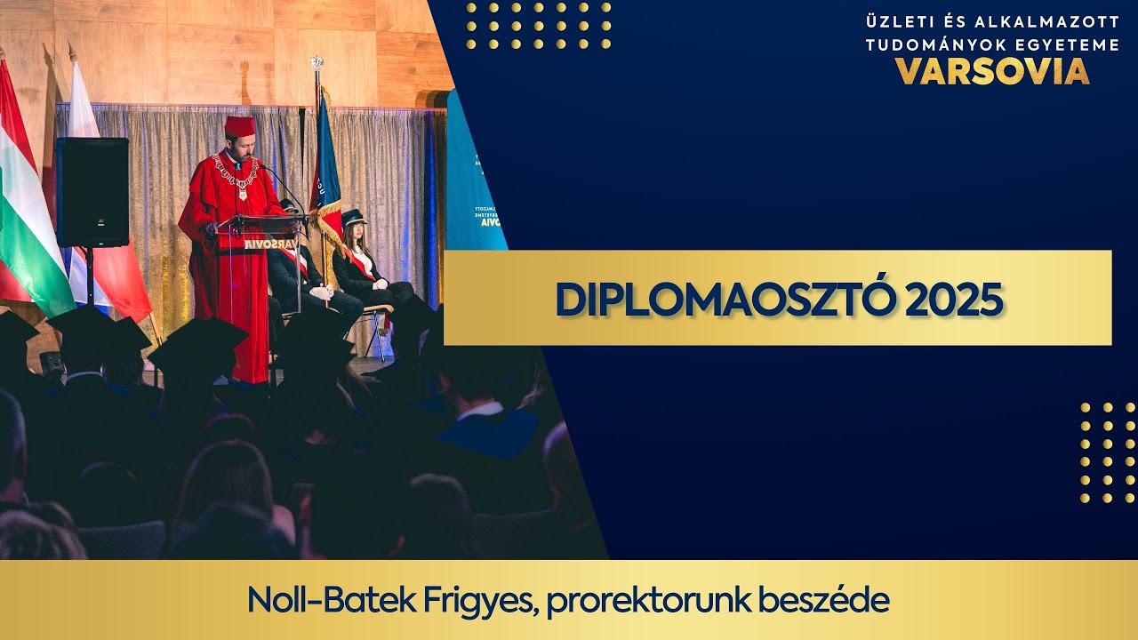 Noll-Batek Frigyes prorektor - 2025 Diplomaosztó Varsovia Egyetem