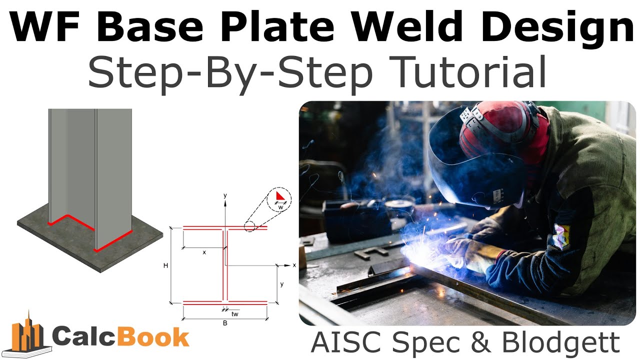 Column Base Plate Weld Design (AISC and Blodgett)