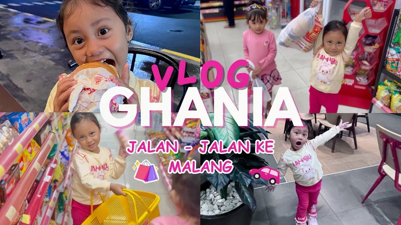 VLOG GHANIA JALAN - JALAN BELI BURGER DAN BORONG JAJAN DI ALFA SAMA KAKA NESYA ✨ #jalanjalan 