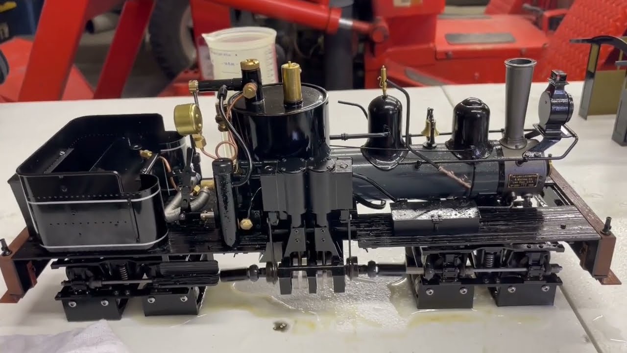Fiddling with Shay  #burntfinger #modelrailroad #livesteam