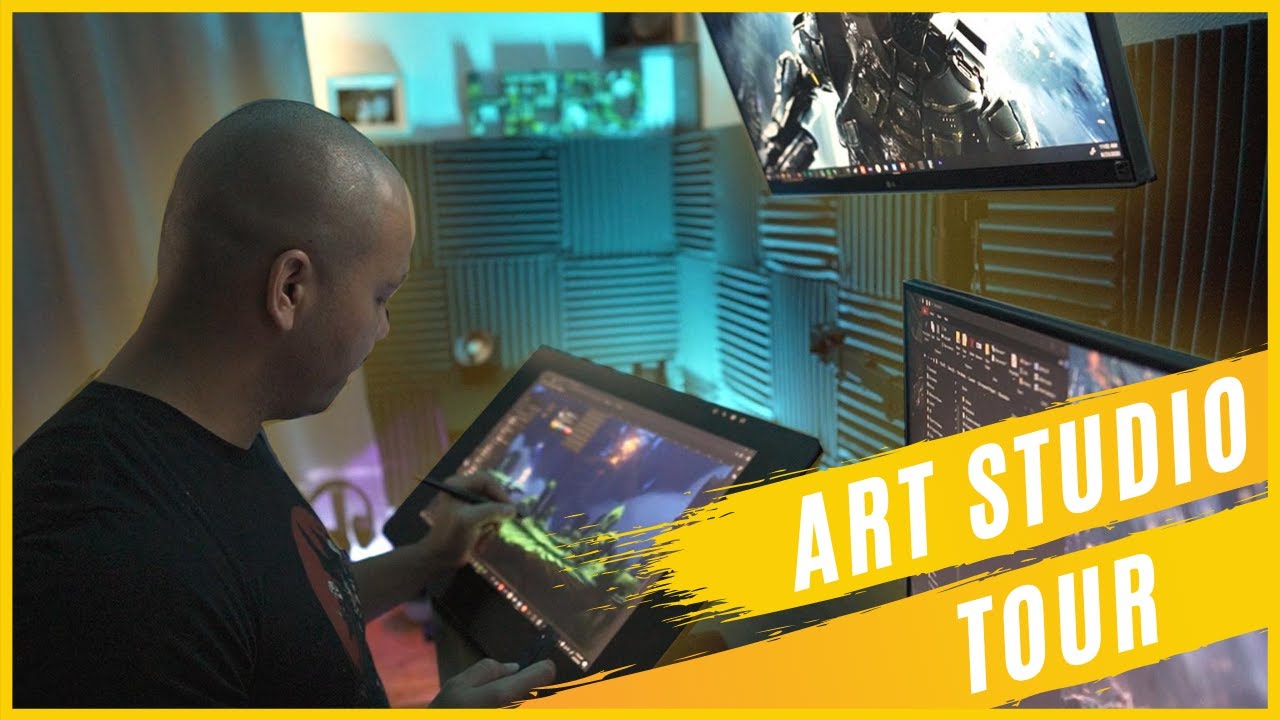 Professional Digital Art Home Studio Tour 2020 - Quarantine Edition