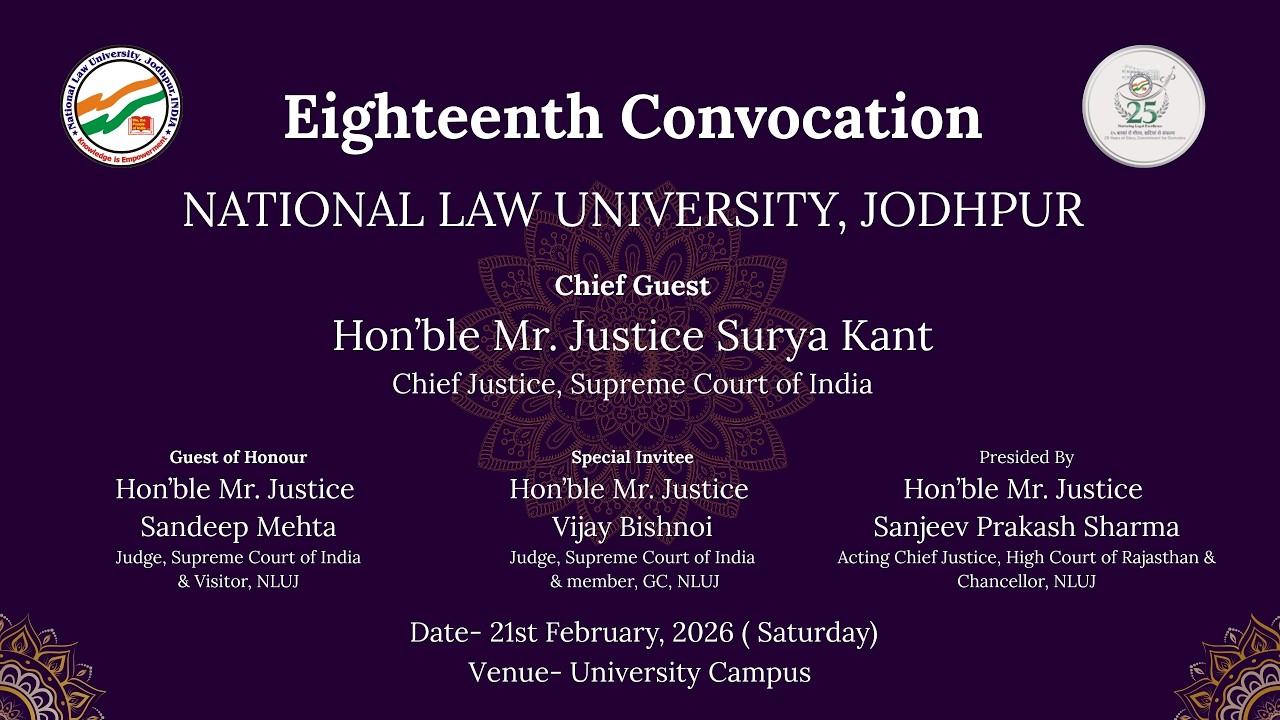 Eighteenth Convocation - 21st February 2026