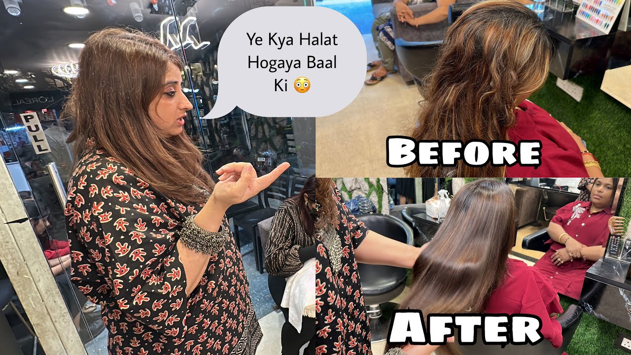 Ye Kya halat Kar Liye Afroz Appa Baal Ki 😳 | Bossin Salon Vlog ❤️ | Before And After Hair Look 😍