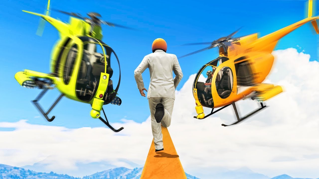 TIGHTROPE RUNNERS vs. HELICOPTERS (Gta 5 Funny Moments)