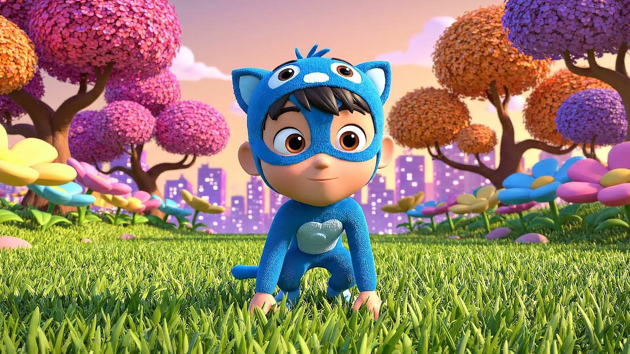 El bebé Catboy de PJ Masks falló su salto | Canciones Infantiles y Rimas para Niños