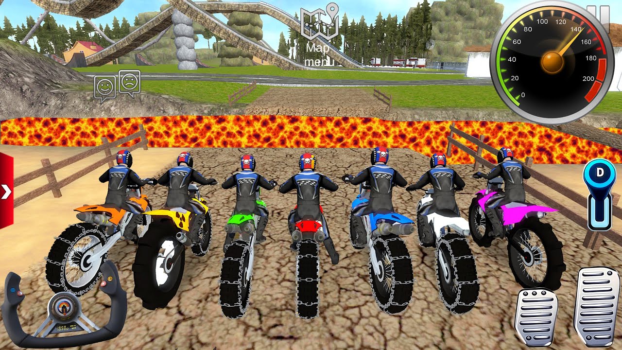 Motor Dirt Bike Racing Simulator 2025 - Off-Road Bike Stunt Driving 3D #1 - Android / IOS Gameplay
