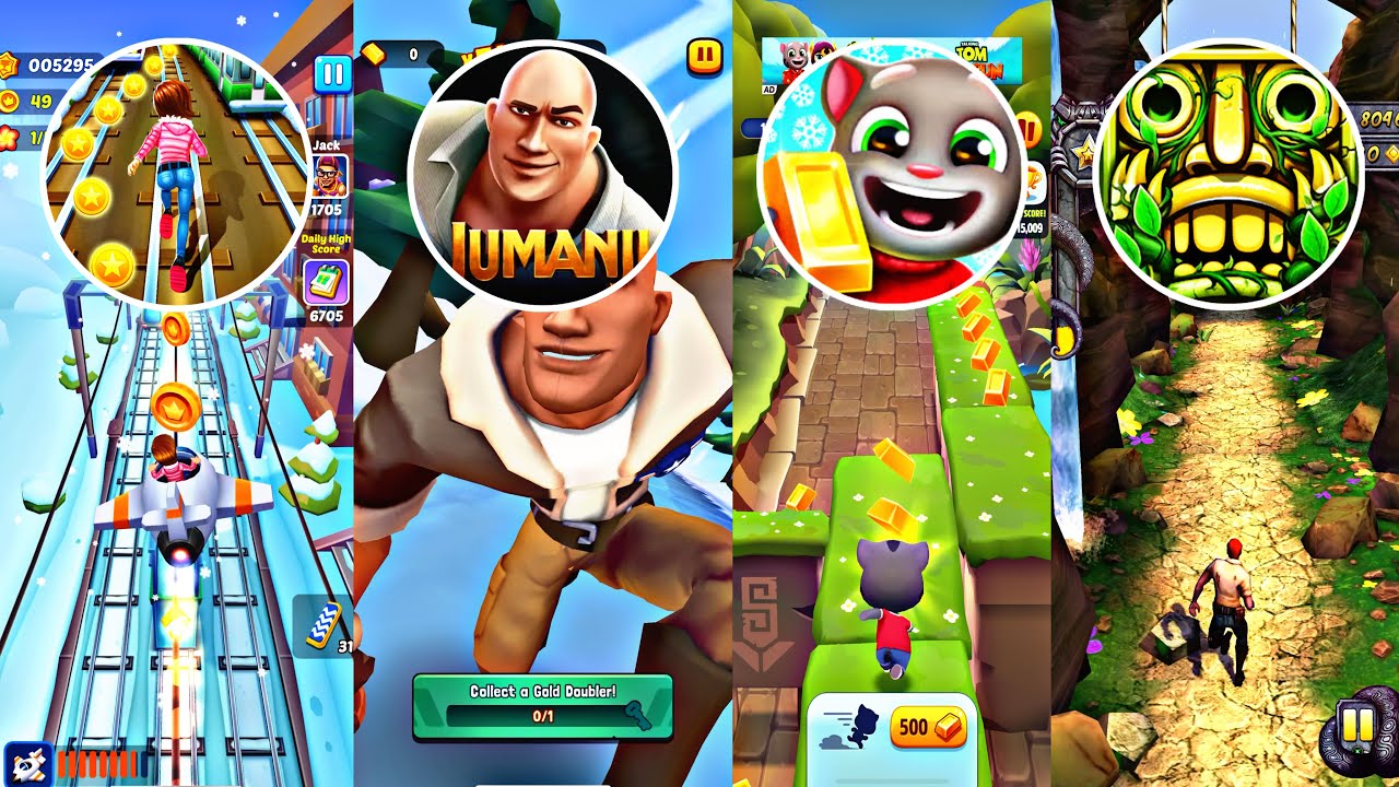 Subway Princess Runner 🆚 Jumanji 🆚 Talking Tom Gold Run 🆚 Temple Run 2