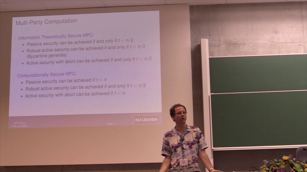 COSIC Course 2019 - Computing on Encrypted Data, Nigel Smart (COSIC, KU Leuven)