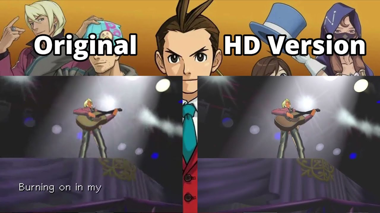 Guitar's Serenade - |3DS HD Version Vs. DS Normal Version| Apollo Justice: Ace Attorney