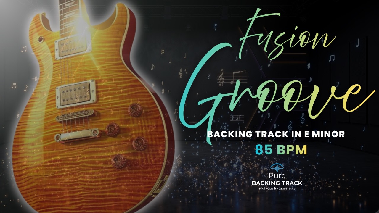 🎸Fusion Groove Guitar Backingtrack in E Minor 85 BPM | Em