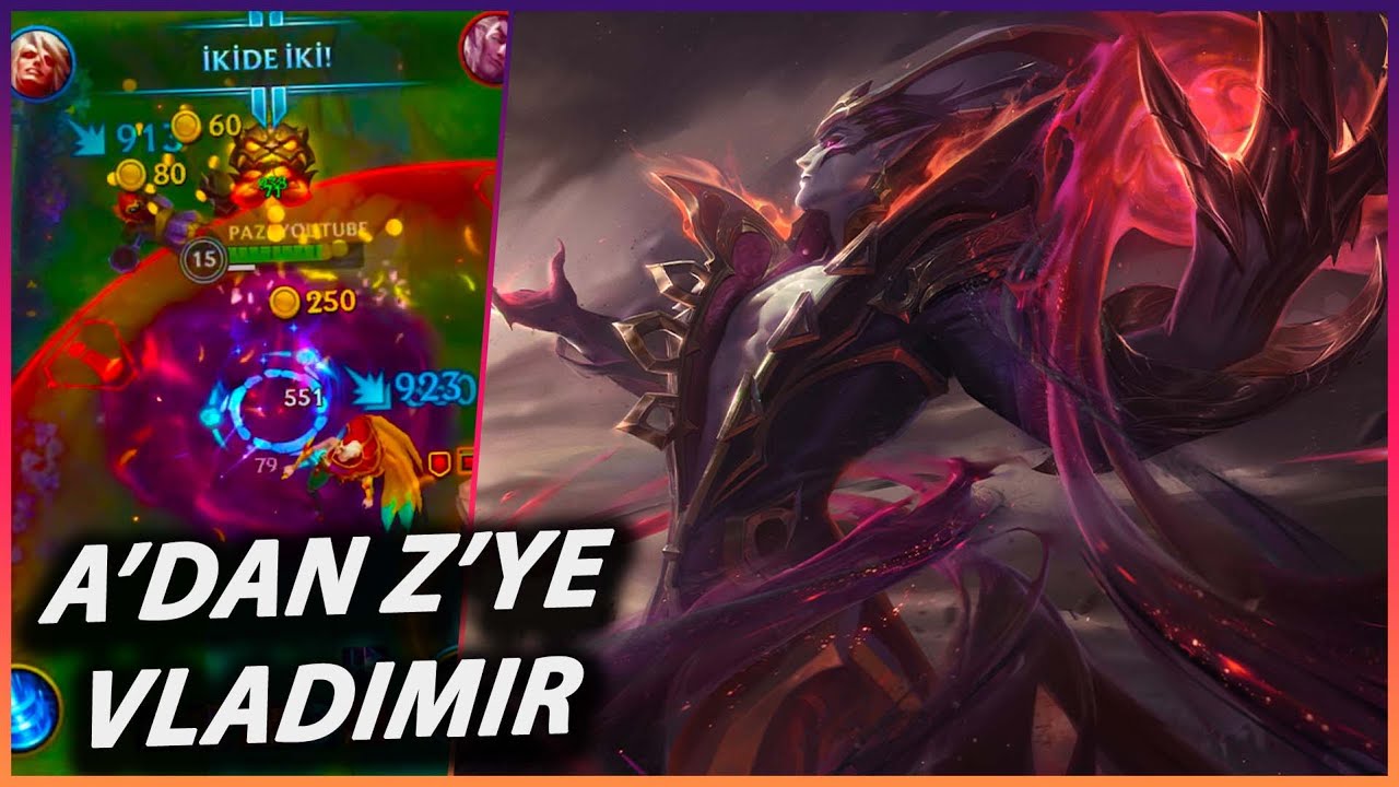 A'DAN Z'YE VLADIMIR &Ouml;ĞRETİCİ | BUILD & RUNES - Wild Rift