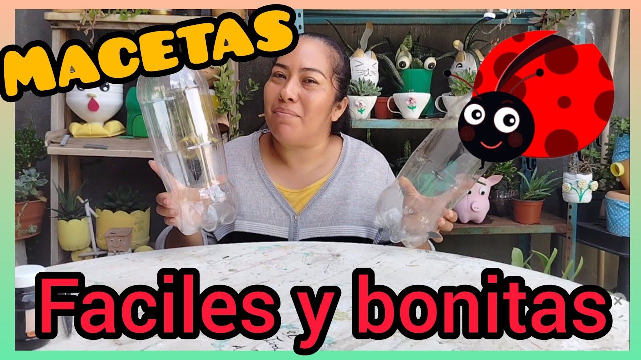 Cómo hacer MACETAS COLGANTES con botellas de refresco o botellas de plástico #jardineandoconanais