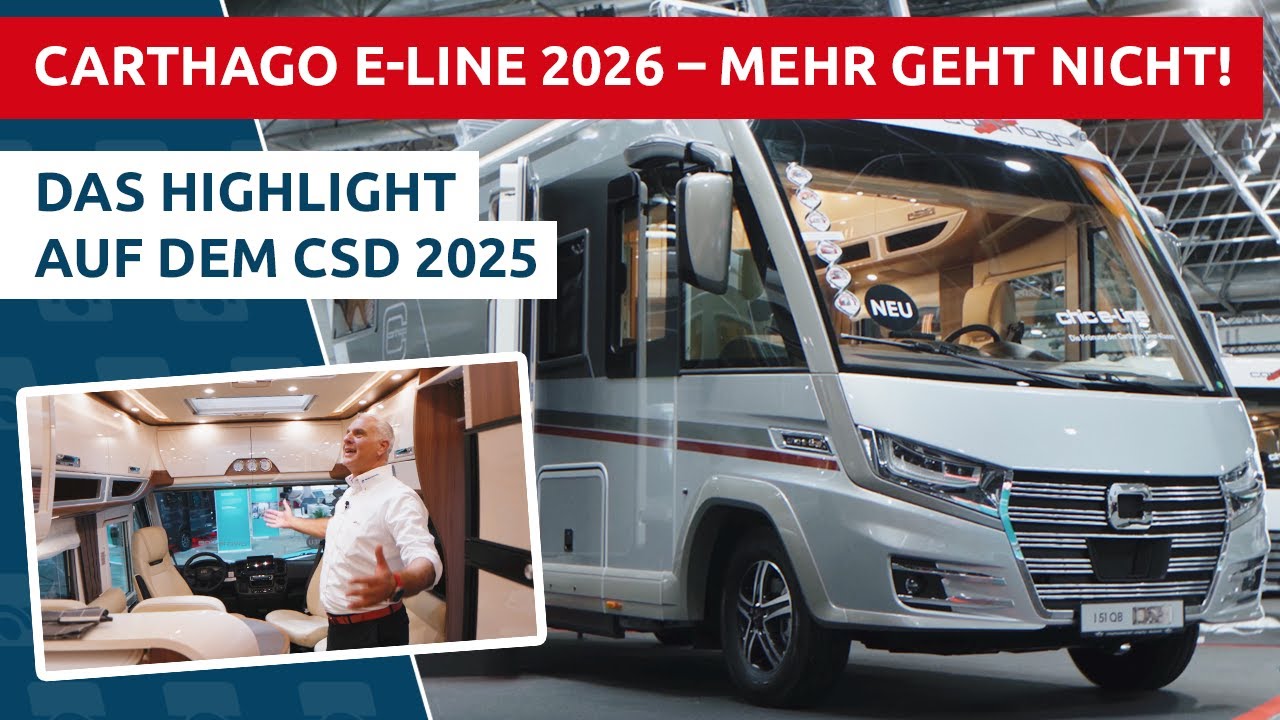 Carthago E-Line 2026 🚐 | Luxus Wohnmobil Roomtour & sportliches Außendesign! 💎