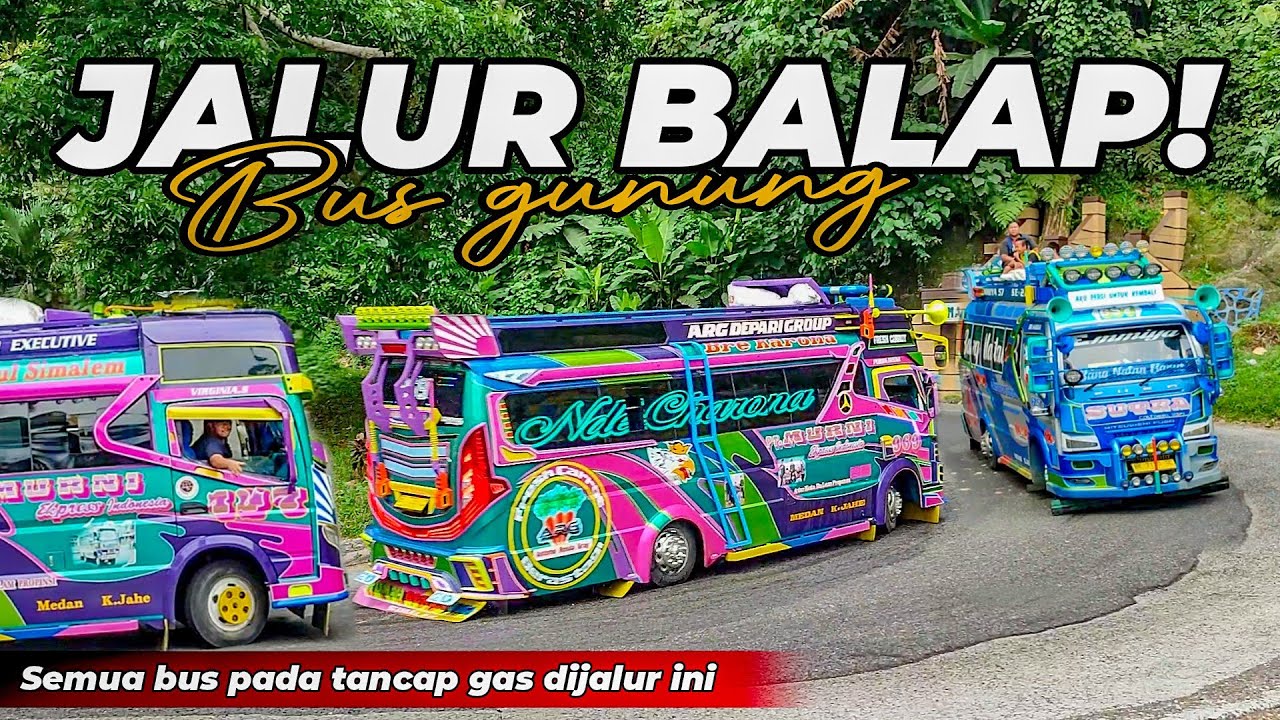 HUNTING BUS GUNUNG!! SEMUA BUS PADA TANCAP GAS DIJALUR INI