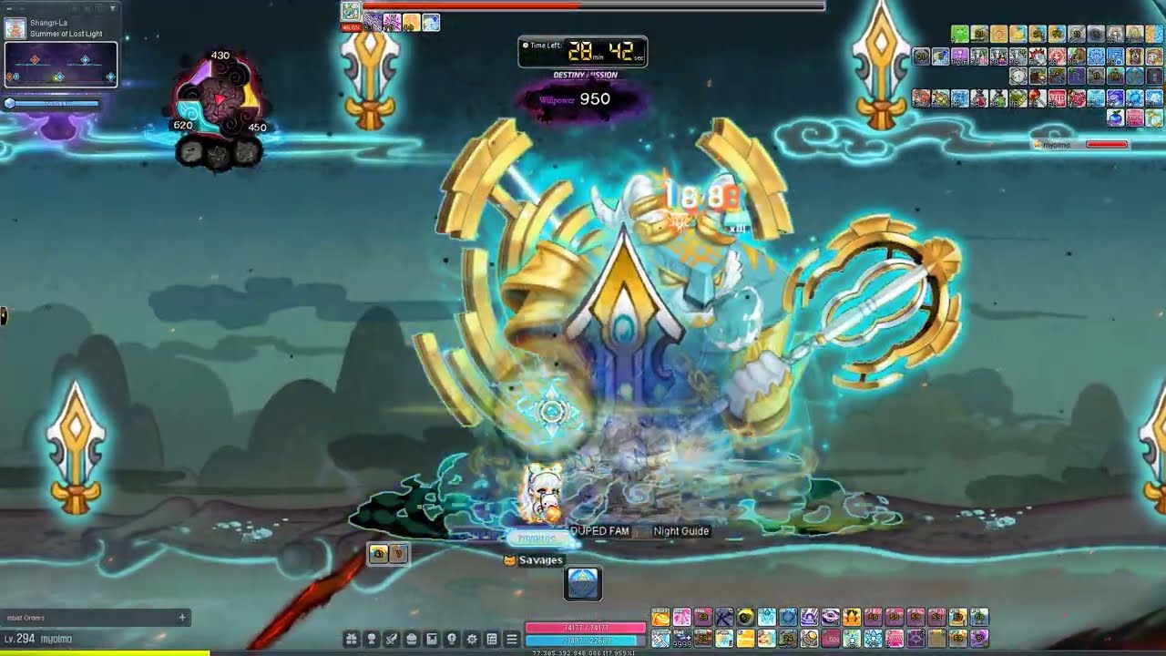 [GMS Kronos] Maplestory Dawn Warrior Destiny Liberation Hard Kaling Clear