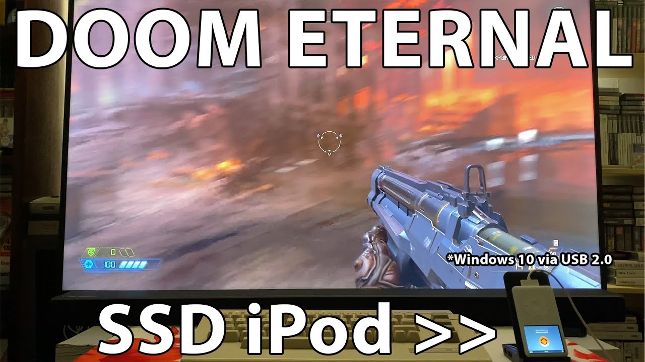 Trying to run Doom Eternal through an iPod Classic.