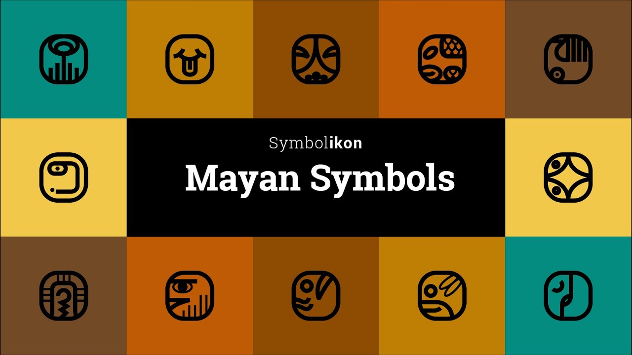Mayan Symbols - Mayan Icons - Central America Symbols - Mayan Glyphs