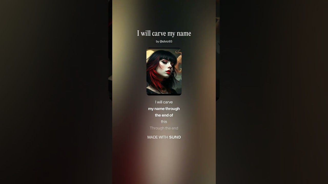 I will carve my name