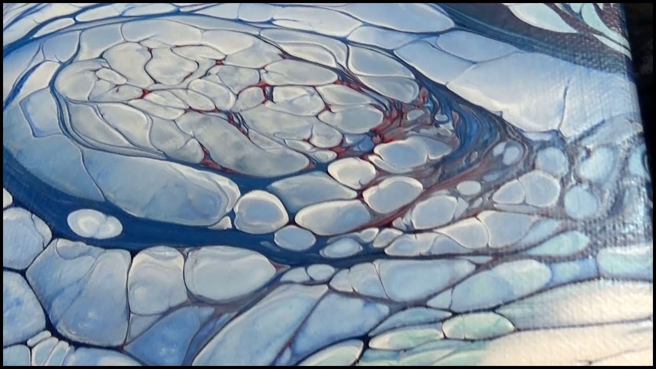 Acrylic Pour #8   The Cloud Effect with Satin Enamel