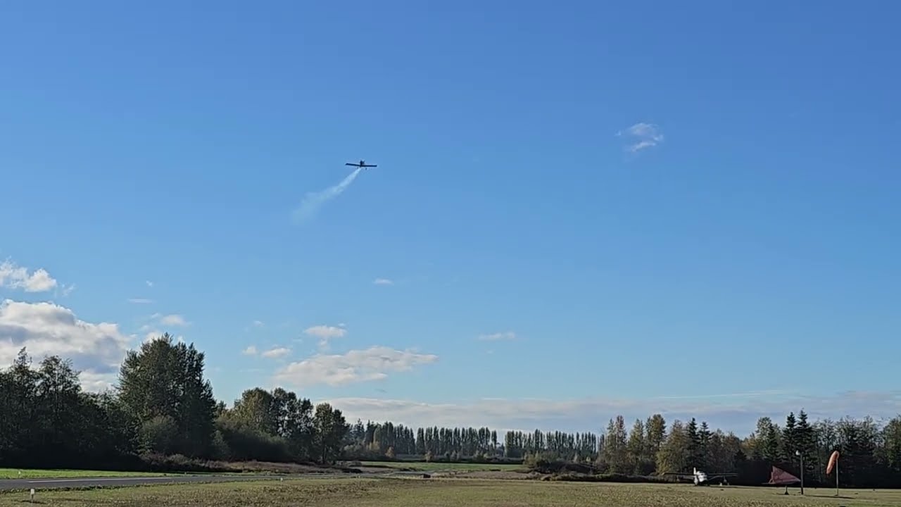 RV8 take off from Runway 27 in sequim valley.