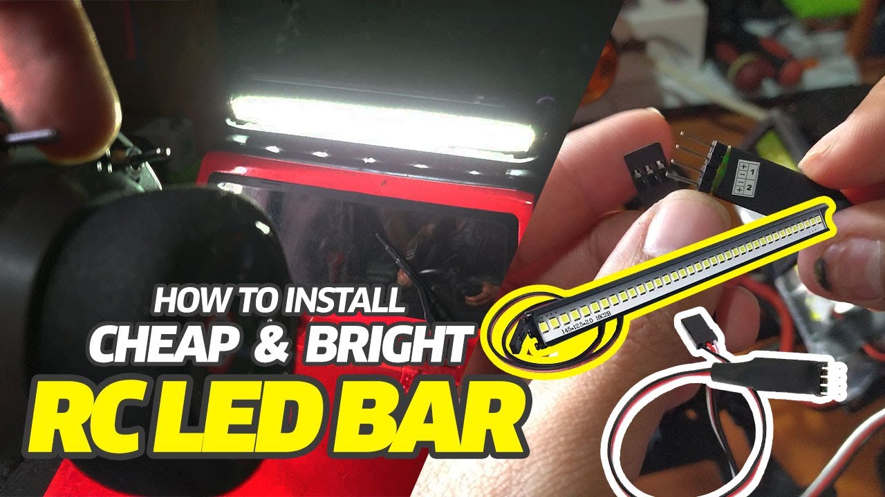 How to Install BRIGHT LED for RC Car and Switch Turn On/Off from Transmitter (Cheap & EASY WAY)