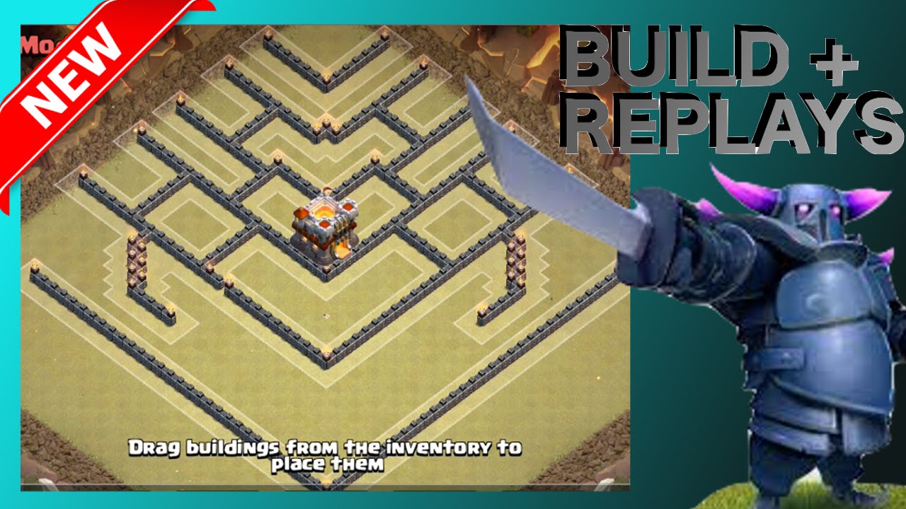 New EPIC Th11 War Base! [Build + Replays] The Molten Moat | Anti Drag & Golems | Clash Of Clans