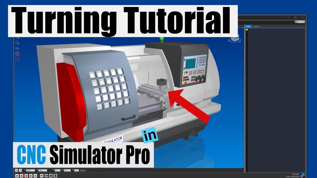 How to create your first turning program in CNC Simulator Pro