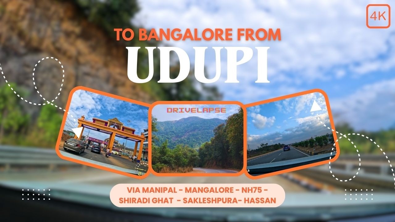 Udupi (Manipal) to Bangalore via Mangalore and Shirady Ghat - 4K UHD - Drivelapse