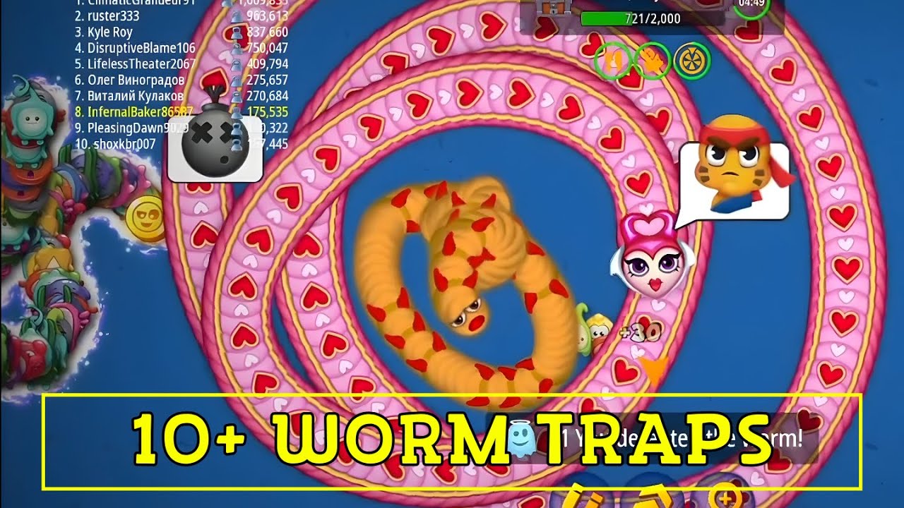 10+ Worm traps | Epic headshots Gameplay | 1.9Million+ score