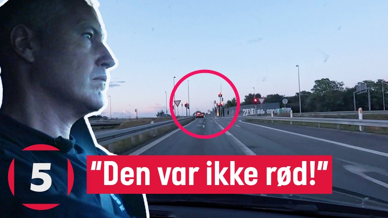 Kasper fanger en bilist som nægter at have kørt over for rødt! | Politijagt | Kanal 5 Danmark