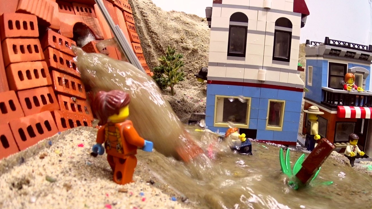 TOP LEGO DAM BREACH VIDEOS - MINI BRICK DAM FAILURE VS LEGO CITY EXPERIMENTS