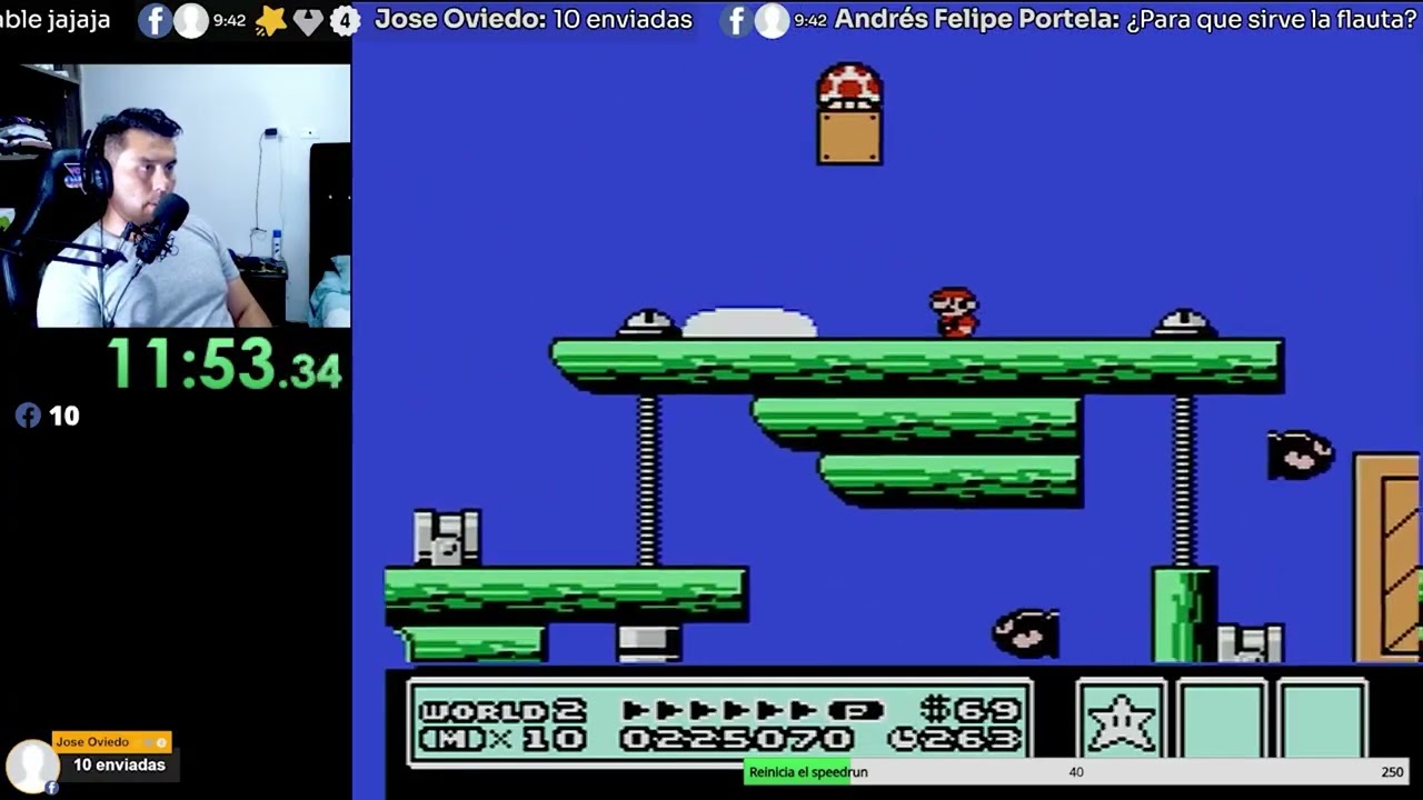 Speedrun Super Mario Bros 3 100% 1:22:13